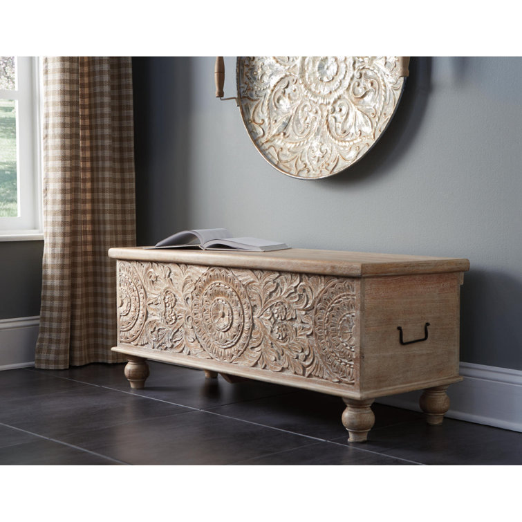 Langley Street Amirah Wood Flip Top Storage Bench & Reviews Wayfair